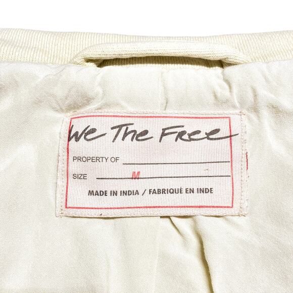 FREE PEOPLE WE THE FREE Rebel Rebel Knit Moto Cotton Terry Jacket Size M - Picture 9 of 10